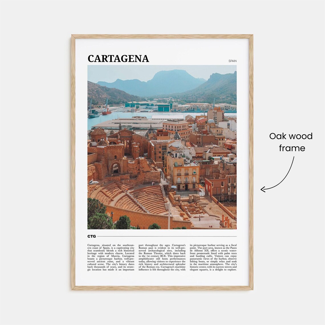 Cartagena Spain Roman Theatre Old Town Port Photo Travel Poster - Image 3