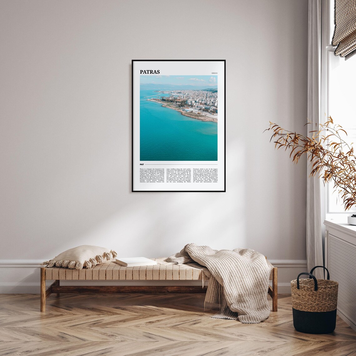 Patras Greece Turquoise Gulf Aerial Coastal Cityscape Poster - Image 4