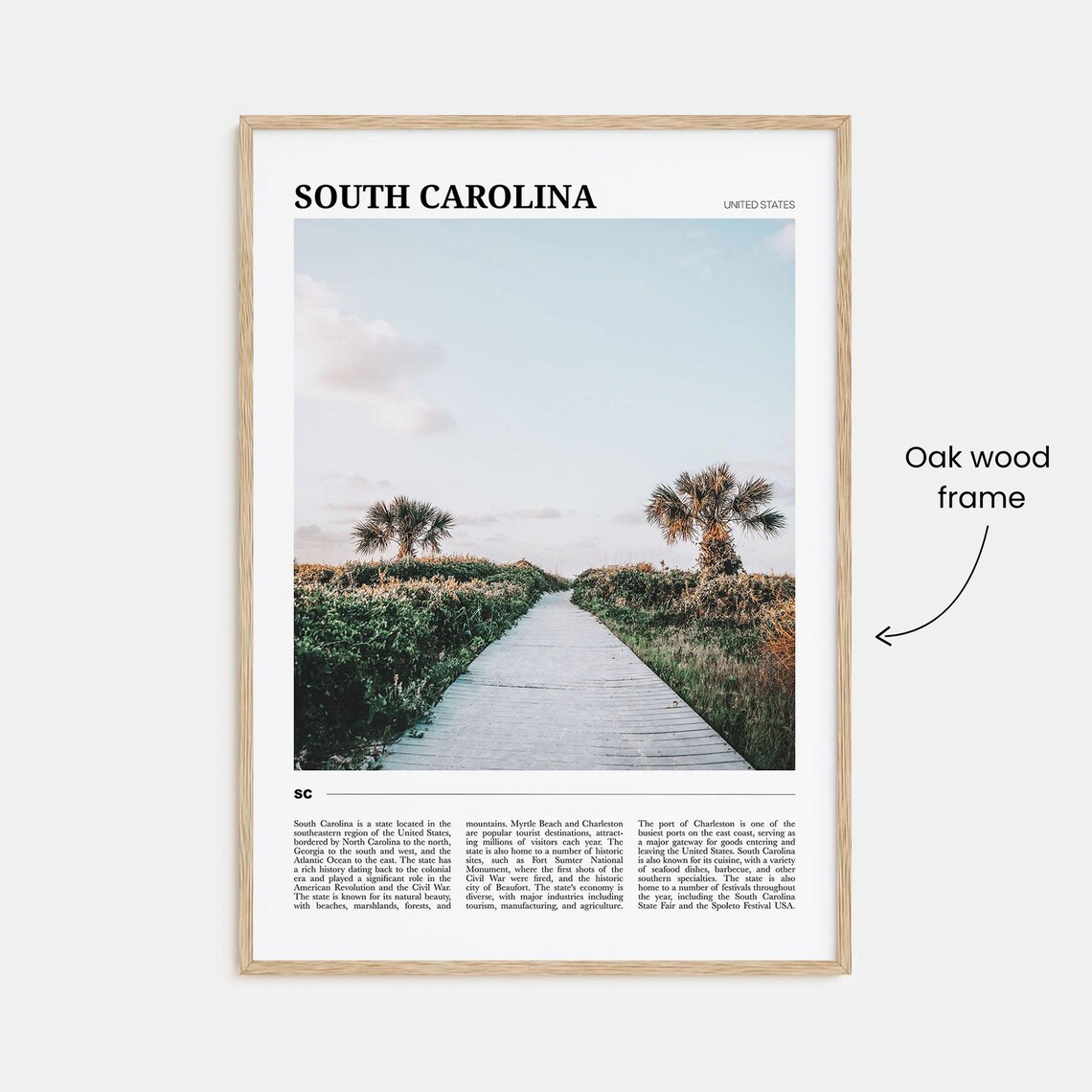 South Carolina United States Beach Boardwalk Photo Travel Poster - Image 3