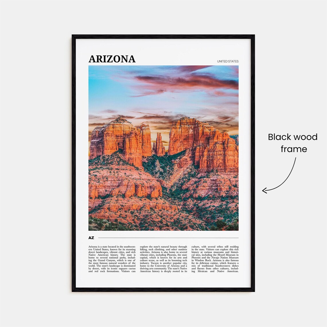 Arizona Travel Poster No 2, Arizona Road Trip Poster - Image 2