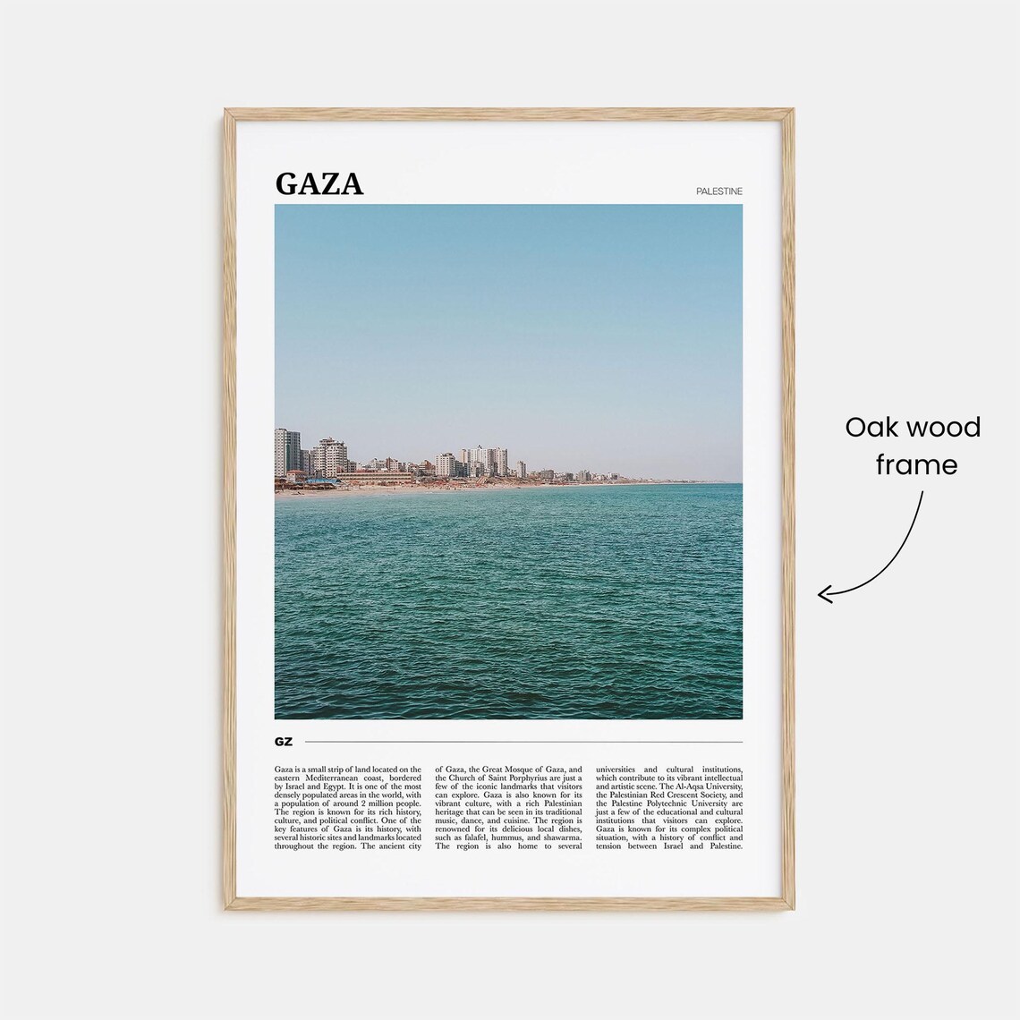 Gaza Travel Poster, Palestine Wall Art Print - Image 3