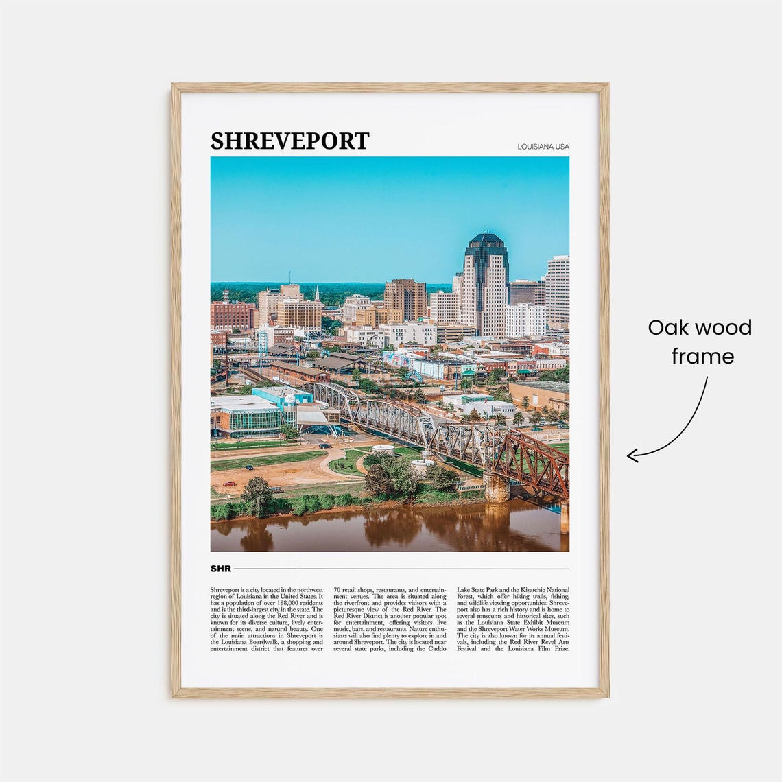 Shreveport Travel Poster Shreveport Wall Art Shreveport Poster Print Shreveport Photo Shreveport Decor Louisiana Usa - Image 3