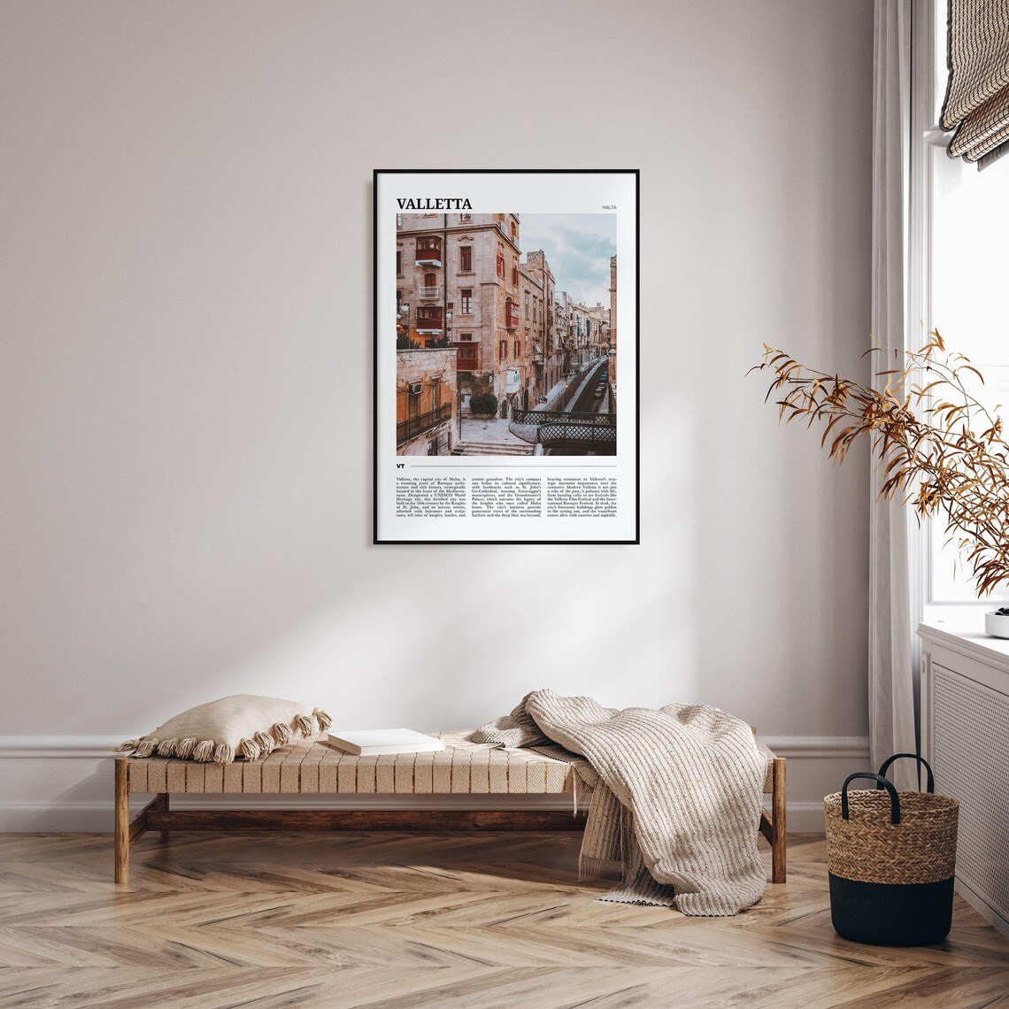Valletta Malta Historic Street Photo Baroque Travel Poster Art - Image 4