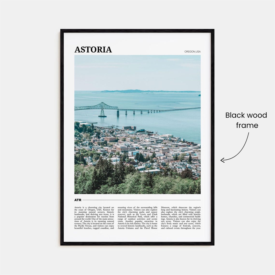 Astoria Oregon Megler Bridge Columbia River Aerial View Poster - Image 2
