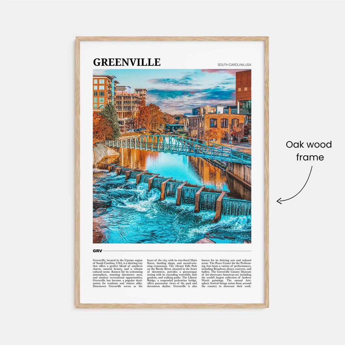 Greenville Travel Poster, South Carolina USA Art Print - Image 3