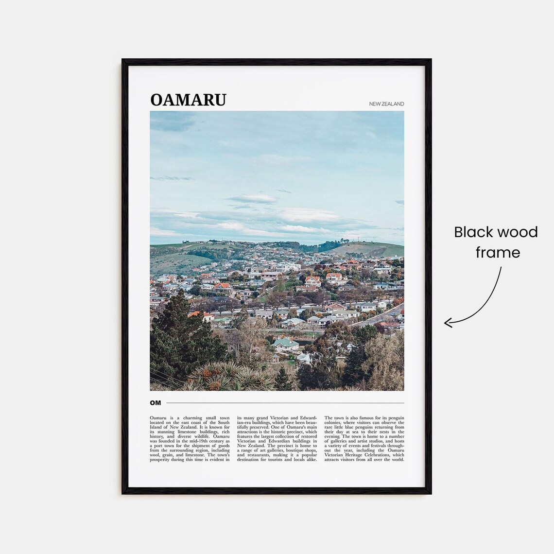 Oamaru Travel Poster, New Zealand Travel Art Print - Image 2