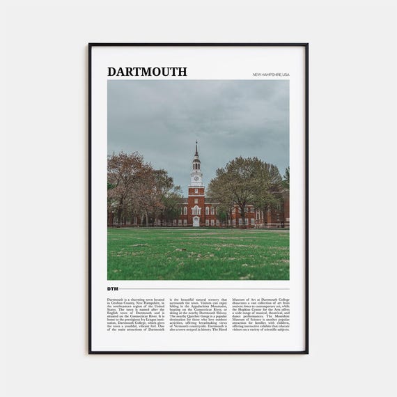 Dartmouth Travel Poster, New Hampshire Art Print