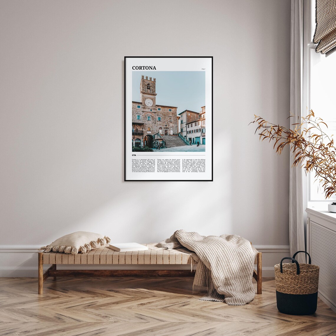 Cortona Travel Poster, Italy Wall Art Print - Image 4