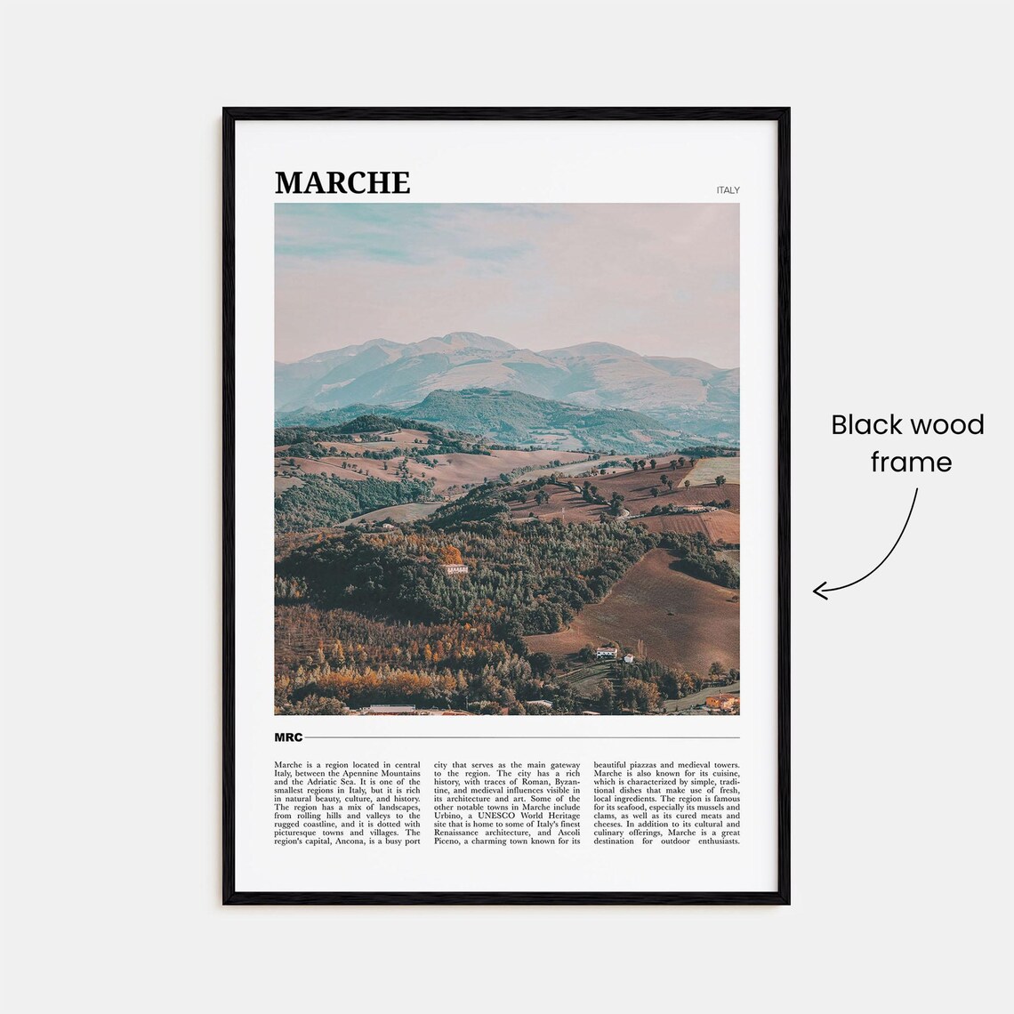 Marche Travel Poster, Italy Place Wall Art Print - Image 2