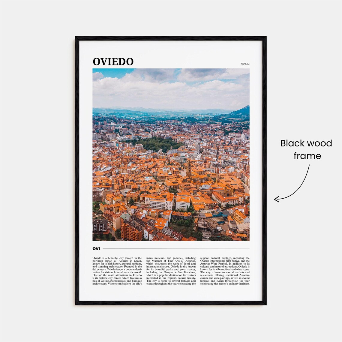 Oviedo Travel Poster, Spain Wall Art Print - Image 2