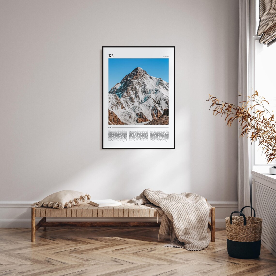 K2 Travel Poster, Pakistan Mountain Landscape - Image 4