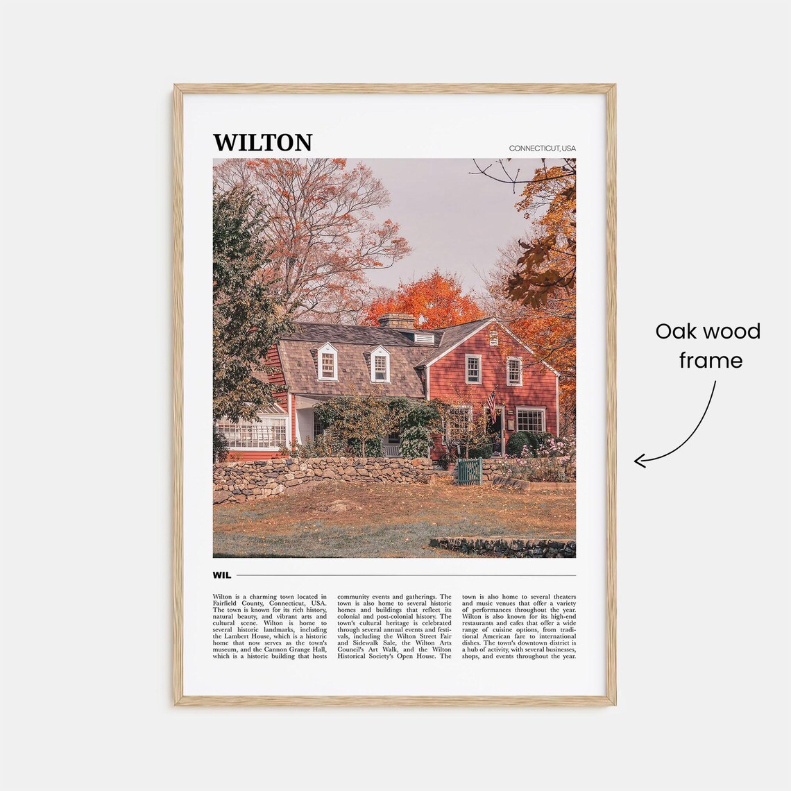 Wilton Travel Poster, Connecticut USA Art Print - Image 3