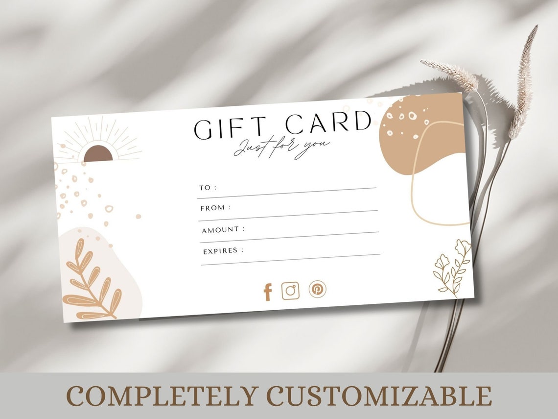 Editable Gift Certificate Template Gift Certificate Template Modern Gift Certificate Editable Gift Card Instant Gift Voucher - Image 8