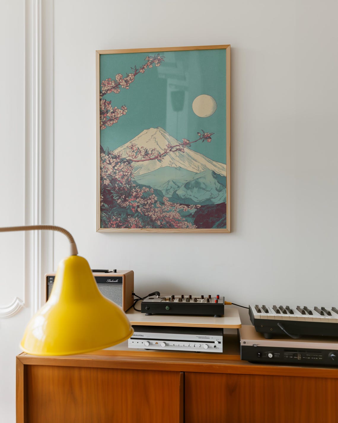 Cherry Blossom Mountain Poster, Hiroshi Nagai Inspired - Image 2