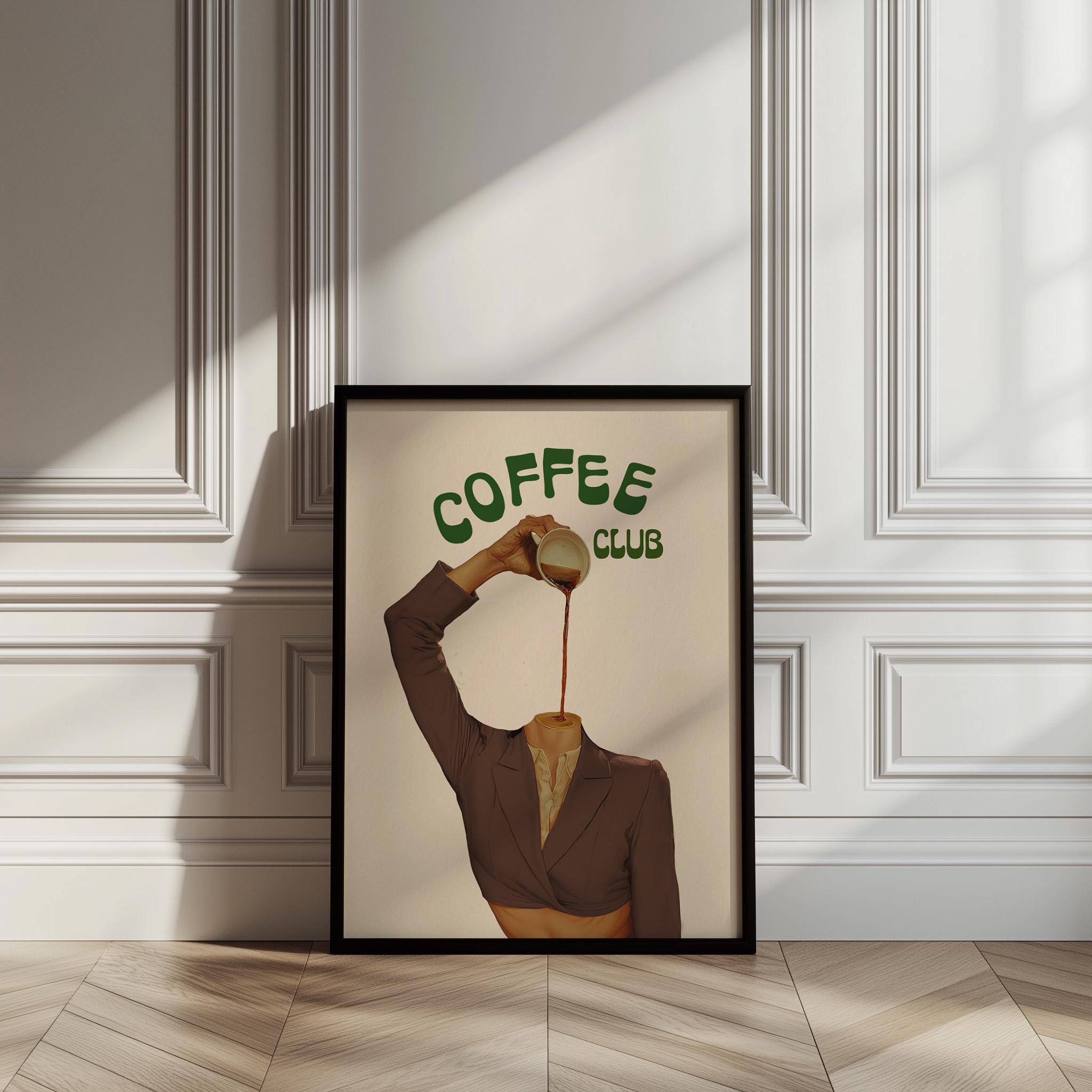 Coffee Club Retro Espresso Kitchen Art Print