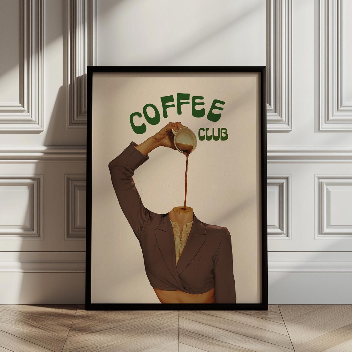 Coffee Club Retro Espresso Kitchen Art Print