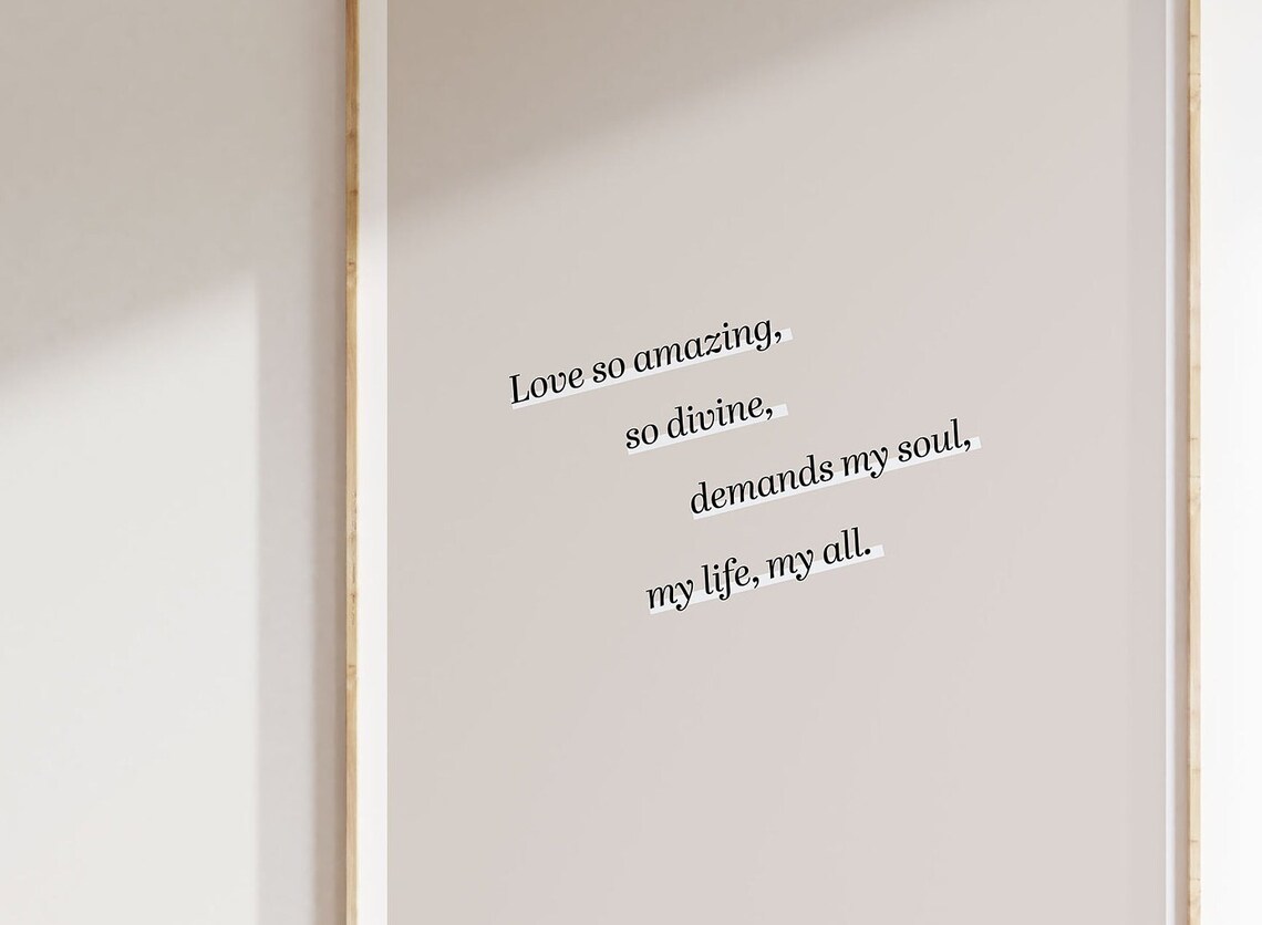 When I Survey The Wondrous Cross Hymn Lyric Minimalist Christian Wall Art - Image 2