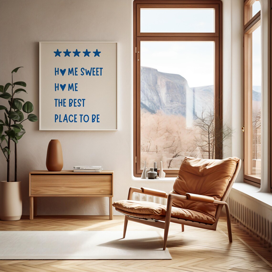 Home Sweet Home Retro Inspirational Quote Art Print - Image 3