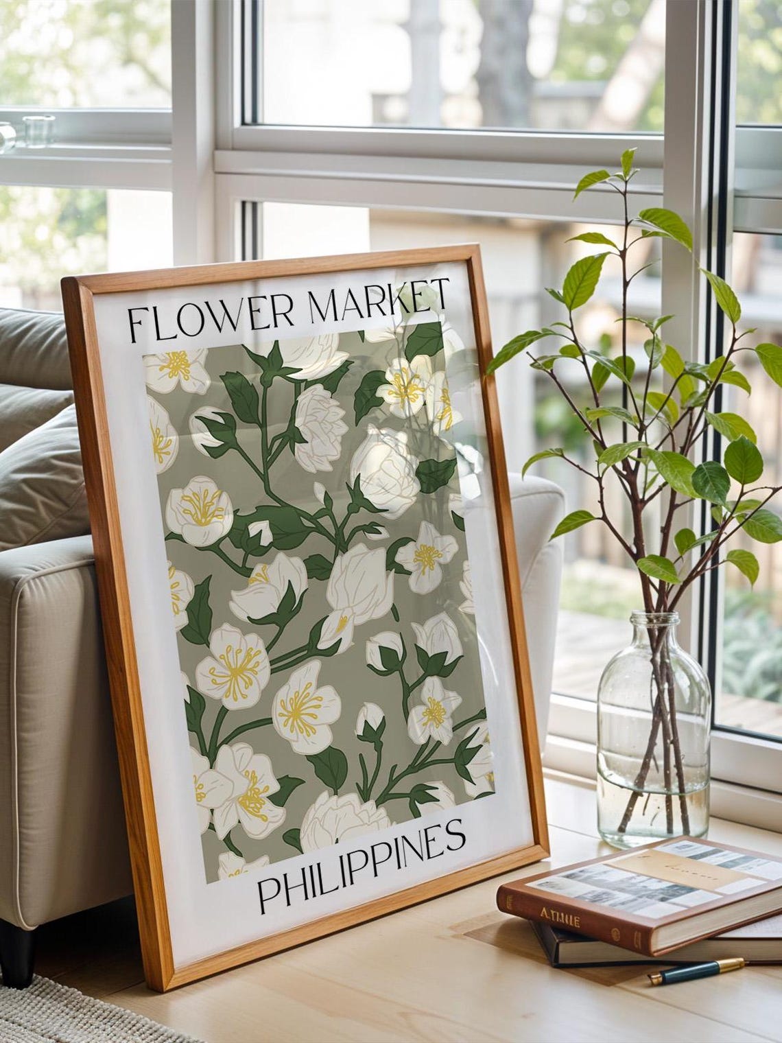 Philippines Flower Market, Matisse Style Art Print - Image 2