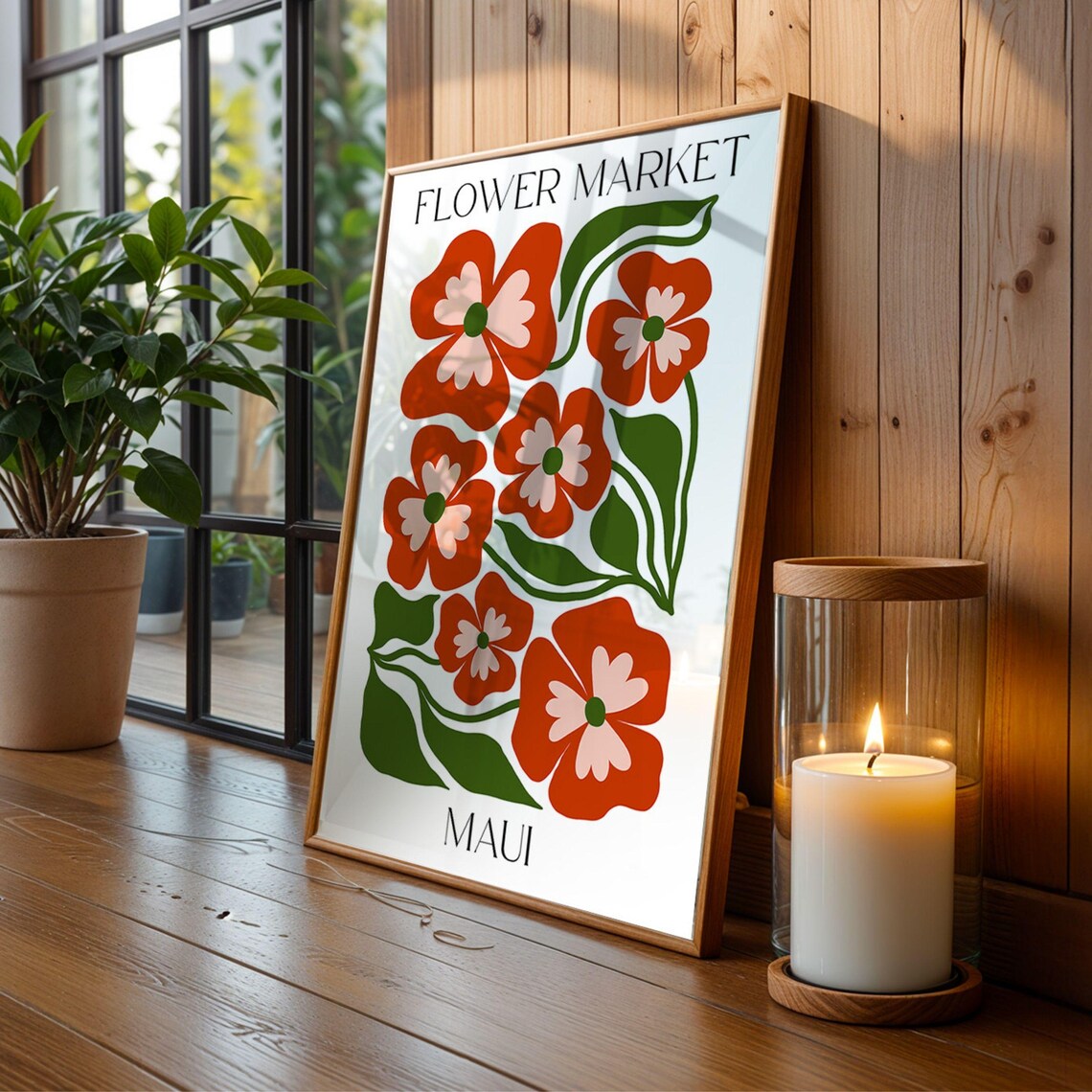 Maui Flower Market, Botanical Art Print - Image 3