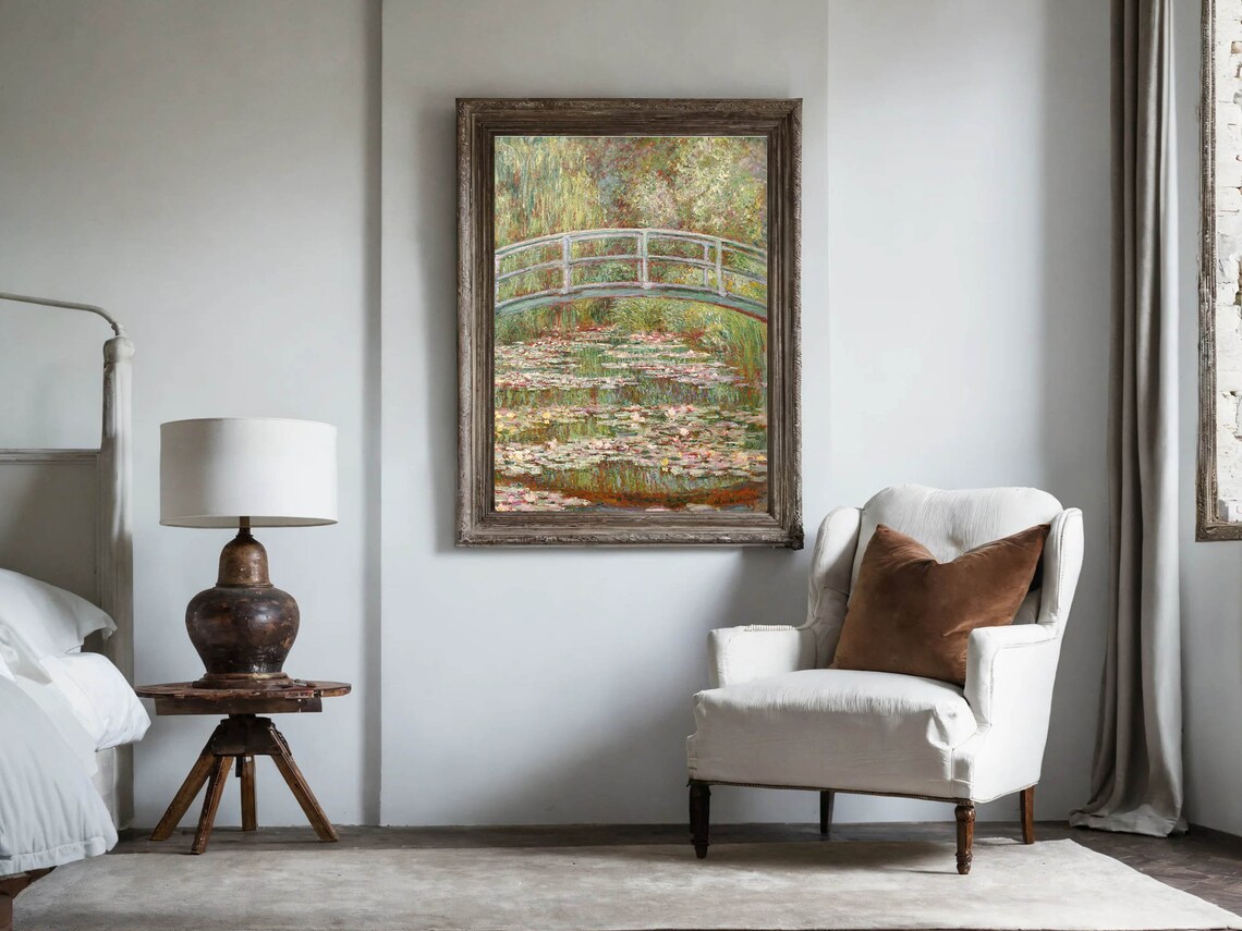 Claude Monet Bridge over a Pond of Water Lilies Garden Poster - Image 6