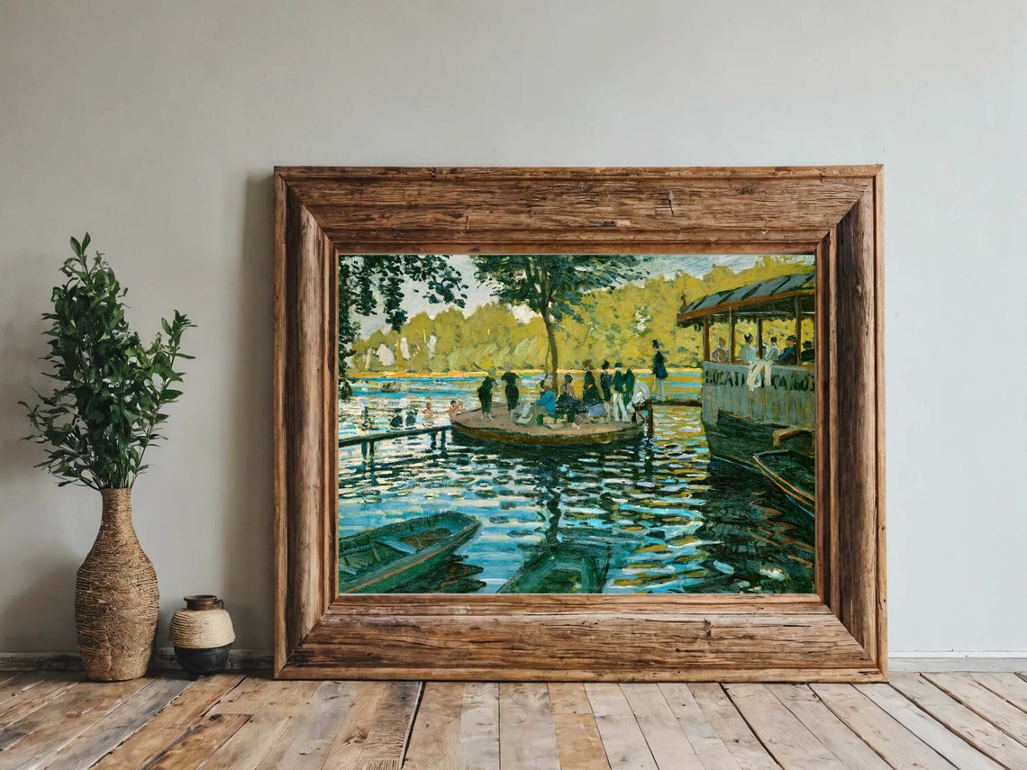 Claude Monet La Grenouillere Seine Bathing Spot Riverside Print