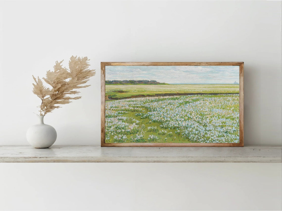 Spring Meadow Wildflower Field Rustic Country Landscape Poster - Image 6