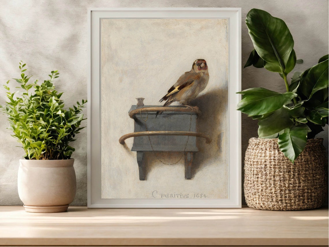 Carel Fabritius The Goldfinch 1654 Classic Bird Oil Painting Poster - Image 8