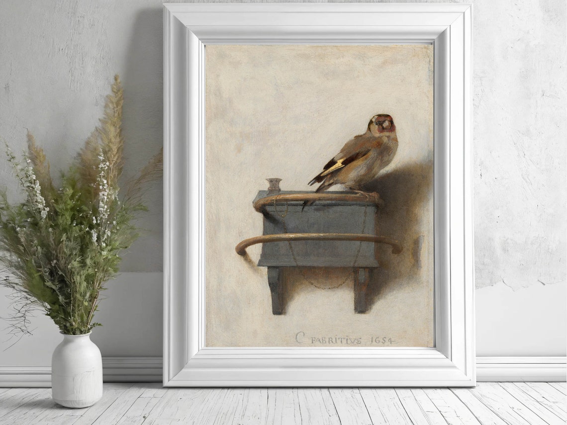 Goldfinch By Carel Fabritius Wall Art Vintage Bird Painting Animal Print Dutch Golden Age Vintage Bird Art Vintage Art Print - Image 4