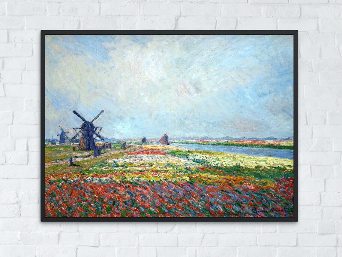 Claude Monet Colorful Dutch Tulip Fields near The Hague Poster - Image 5
