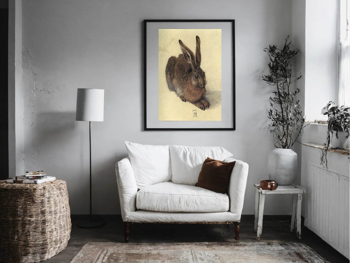 Albrecht Durer Young Hare 1502 Detailed Watercolor Study Poster - Image 2