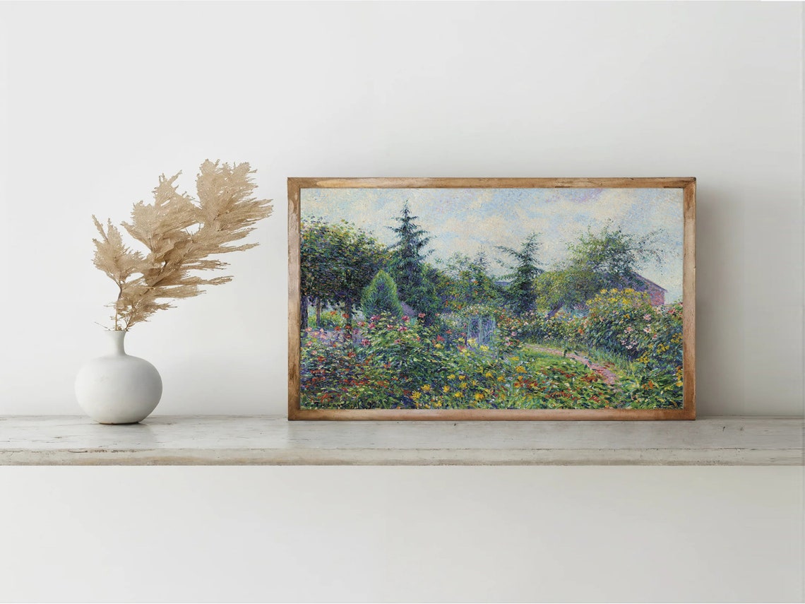 Camille Pissarro Garden and Chicken Coop Flower Garden Poster - Image 4