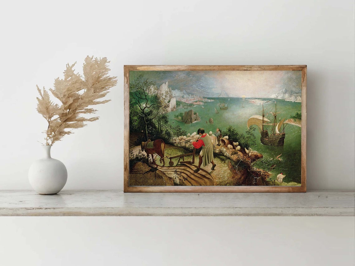 Pieter Bruegel Fall of Icarus Classical Renaissance Landscape Poster - Image 6