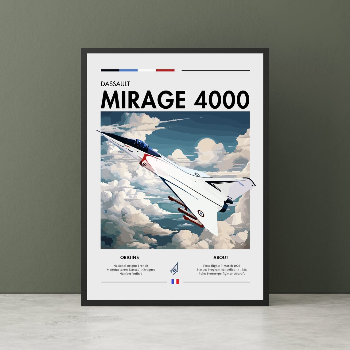 Dassault Mirage 4000 French Aviation Art Print