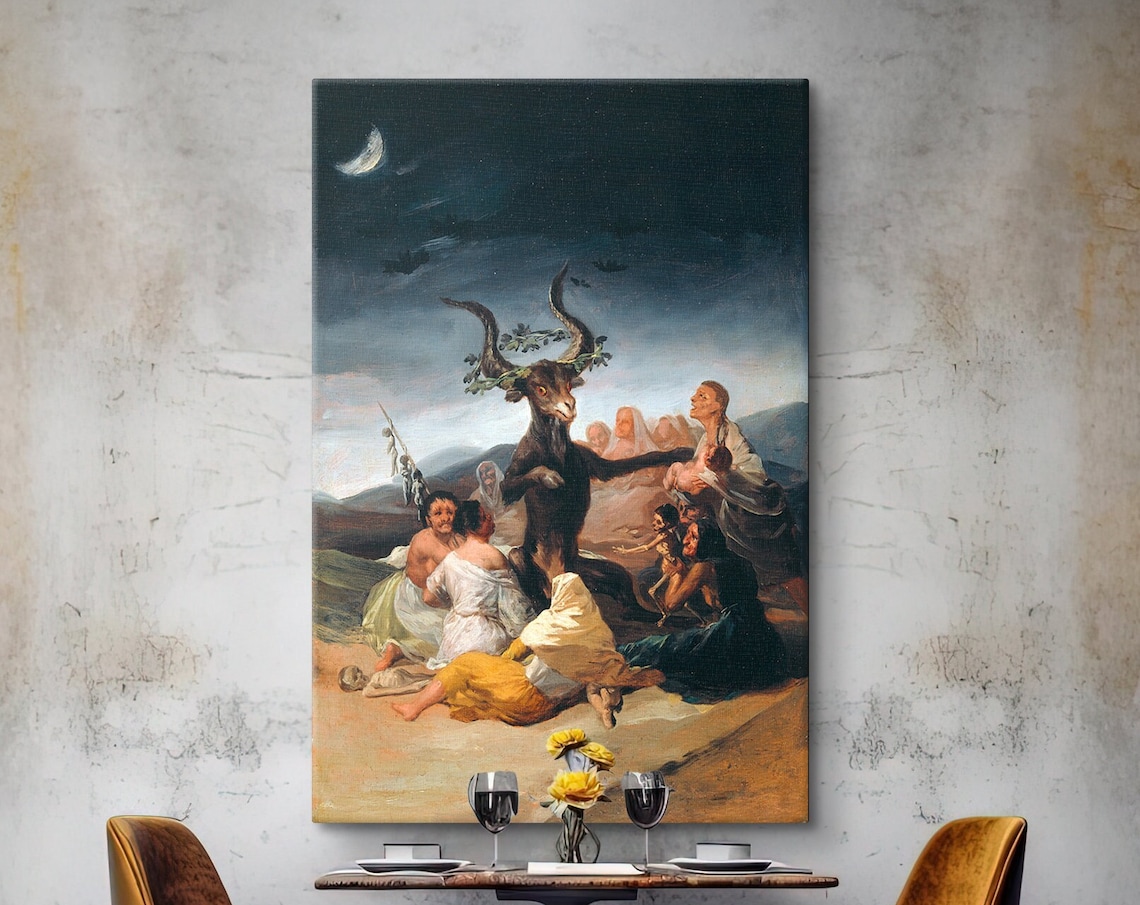 Witches Of Sabbath by Francisco Goya, Art Print