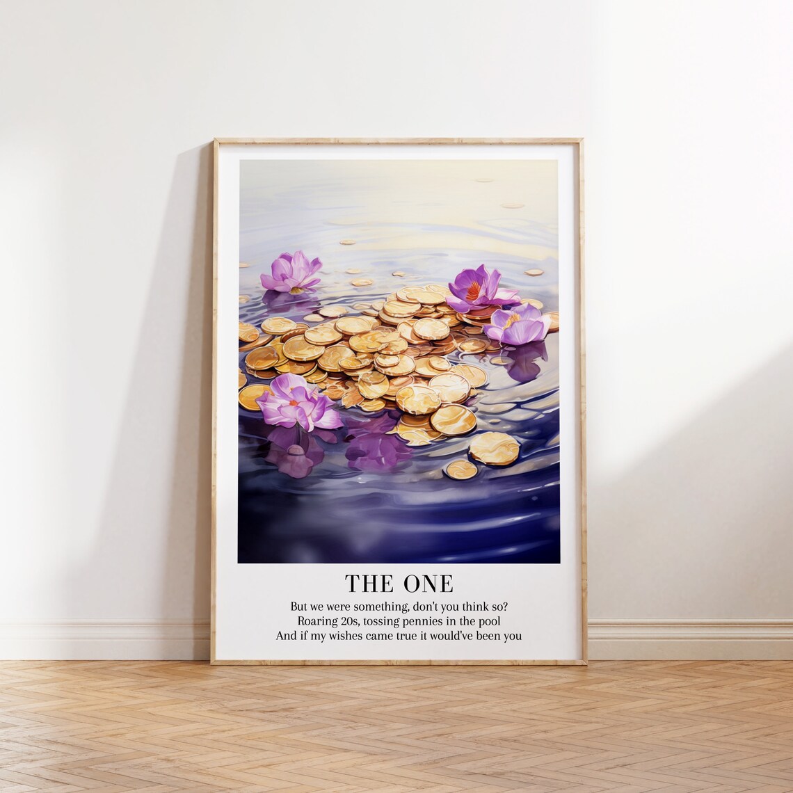 Taylor Swift The One Pennies Pool Lily Watercolor Lyric Poster - Image 3