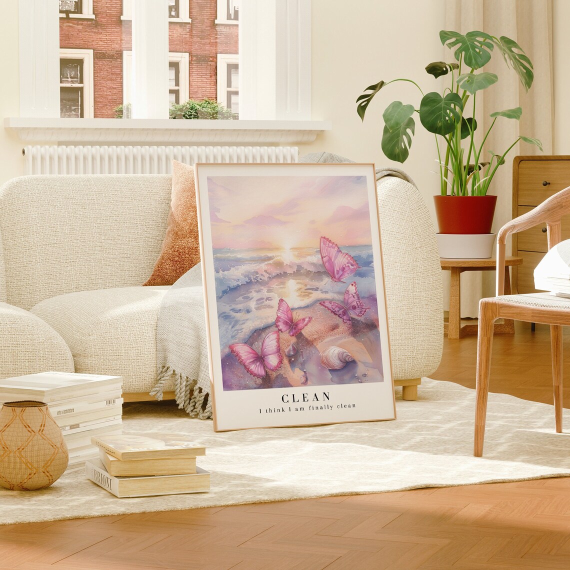 Clean 1989 Album Beach Print, Butterfly Poster - Image 2