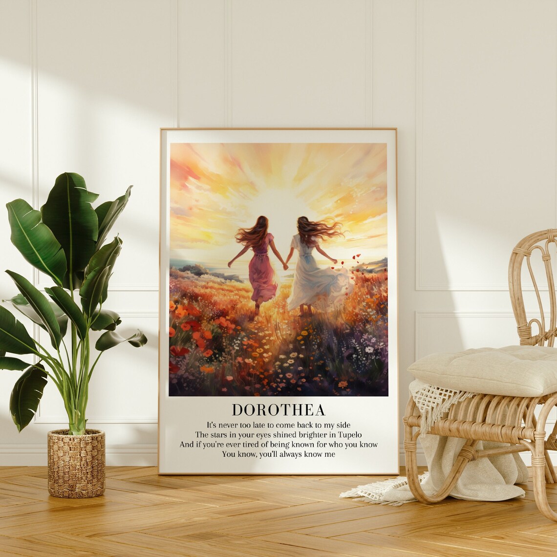 Taylor Swift Dorothea Sunset Wildflower Field Watercolor Poster - Image 2