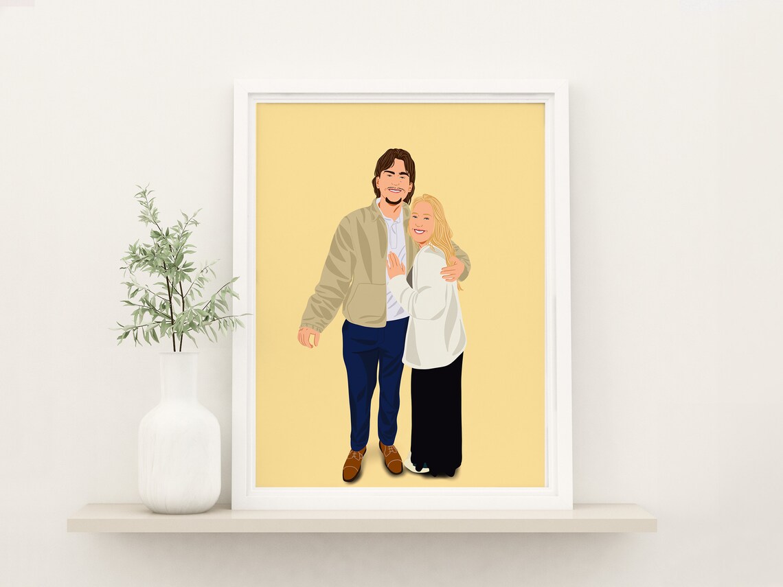 Personalized Faceless Family Portrait Art Print