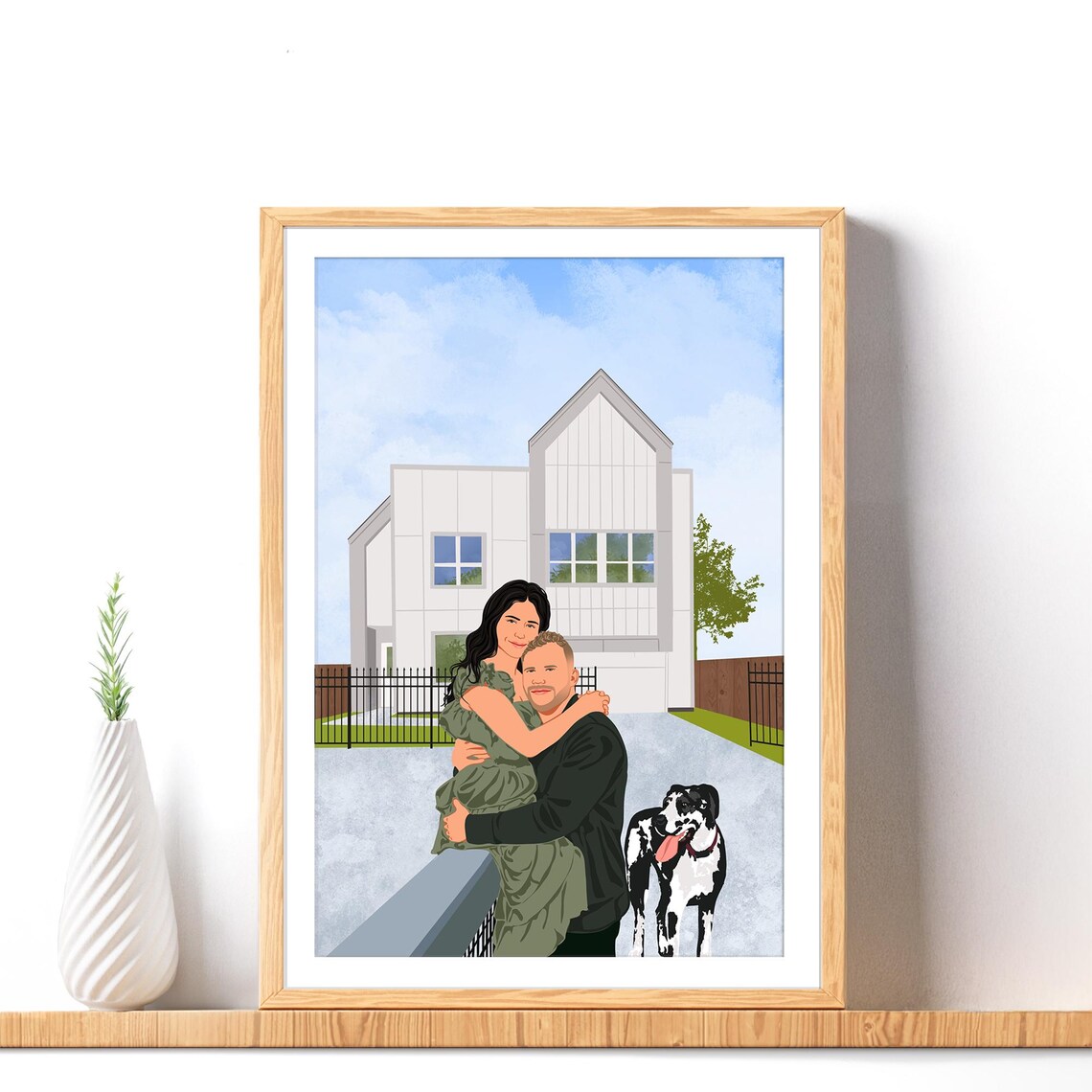 Personalized Family House Portrait Art Print - Image 2