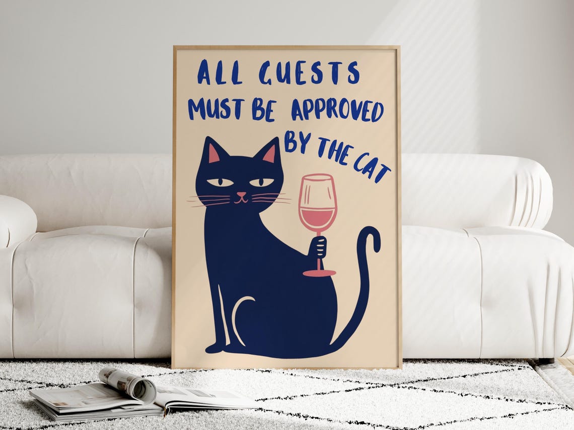 Cat Lover Gift Funny Quote, Poster Print - Image 2