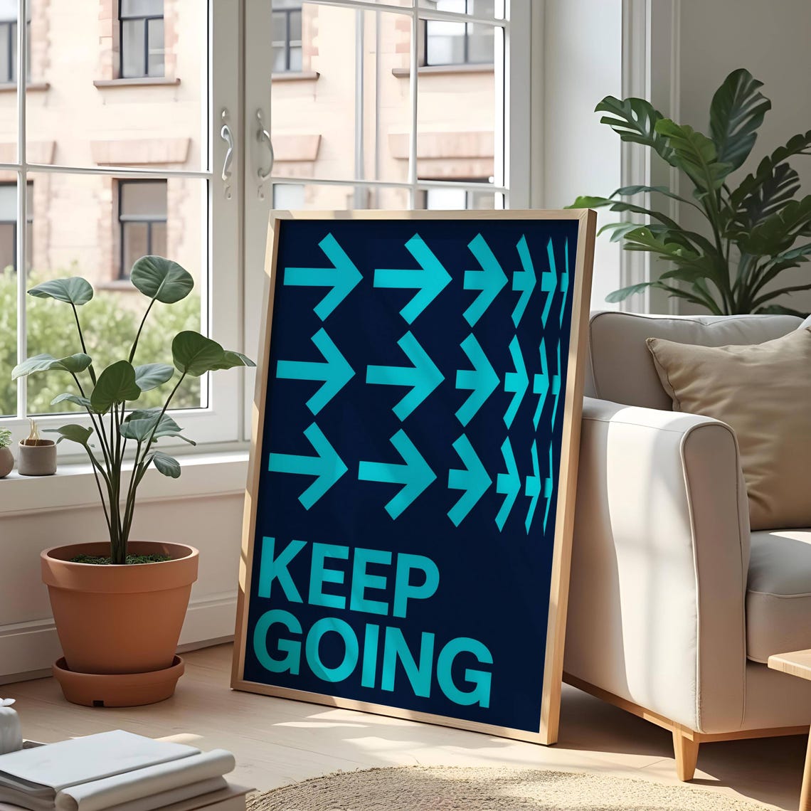 Keep Going Motivational Poster, Minimalist Typography - Image 6