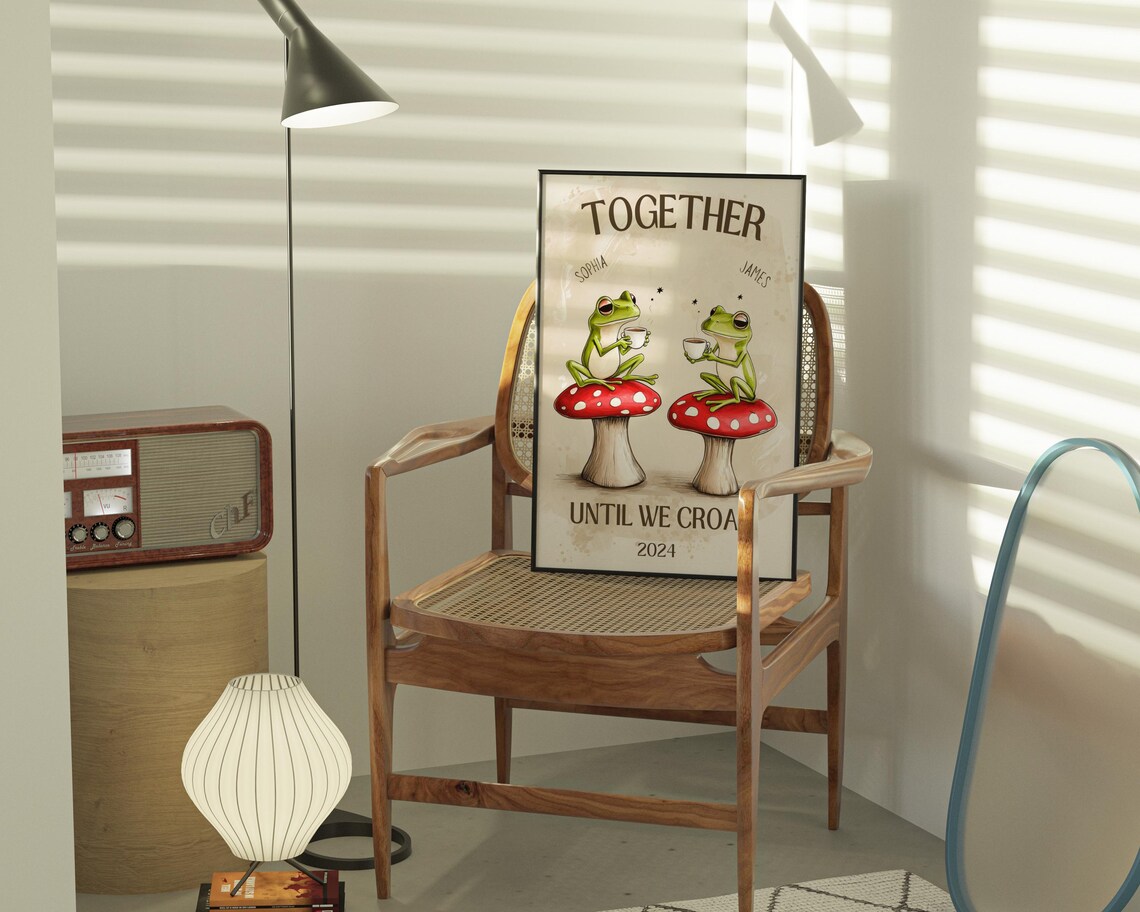 Personalized Couple - Contemporary Travel Poster - Image 2