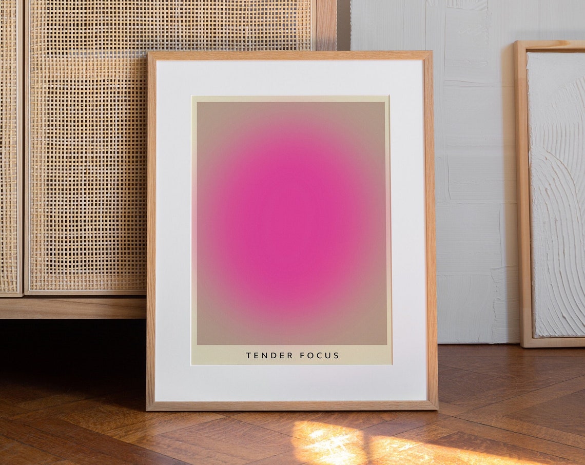 Pink Aura Poster Vivid Colorful Wall Art For Your Bedroom Or Living Room Manifestation Spiritual Art Divine Feminine