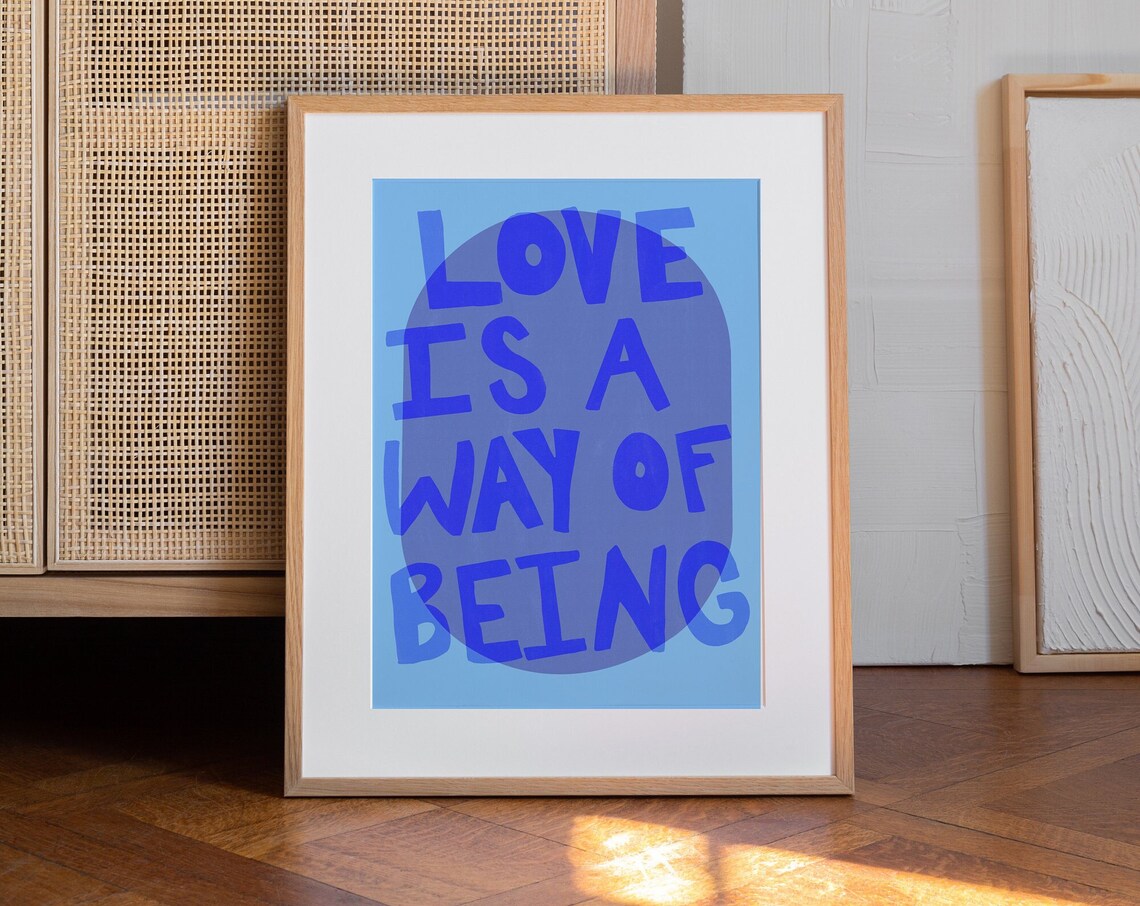 Love Is A Way Of Being Typography Poster - Image 2