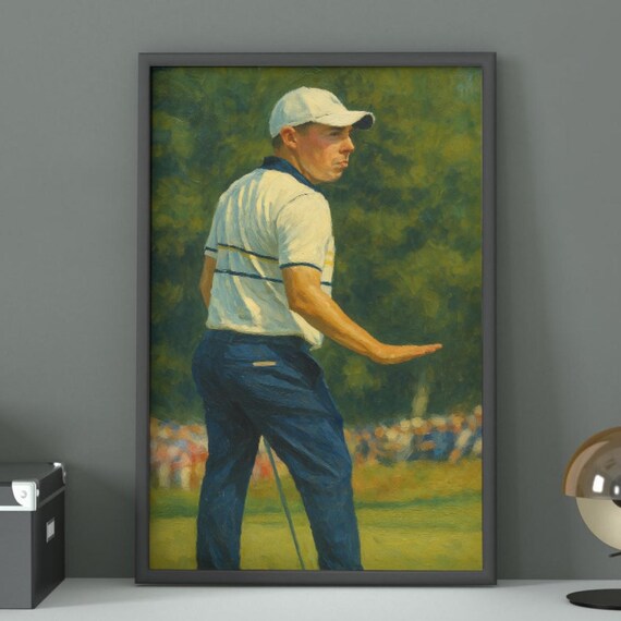 Matt Fitzpatrick Ryder Cup Team Europe Golf Painting Swing Poster