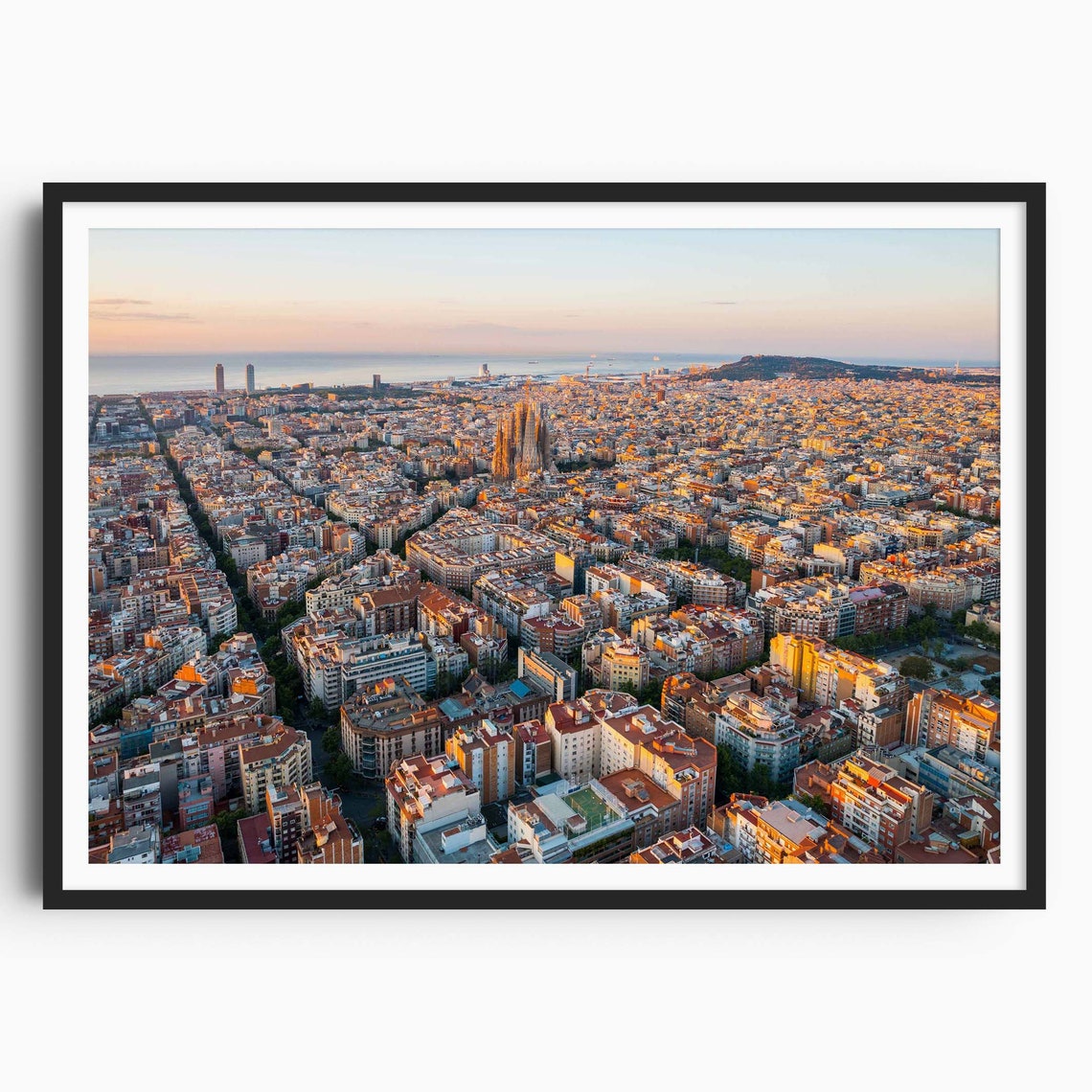 Travel Poster Barcelona Travel Print Barcelona City Of Barcelona Spain Travel Poster Barcelona Cityscape Spain Art Sagrada Familia