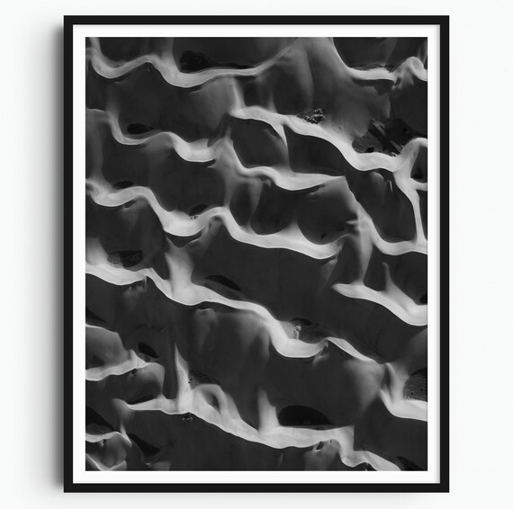 Sand Dune Wall Art Desert Print Gran Canaria Print Sandy Dunes Photo Spain Desert Print Abstract Concept Aerial Photography