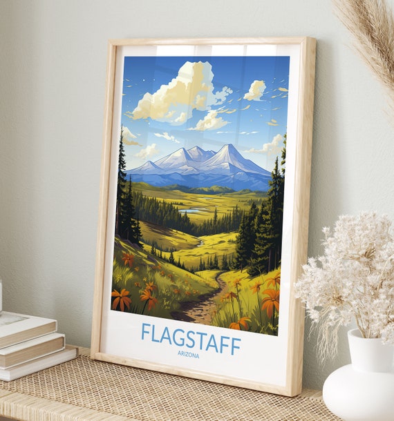 Flagstaff Print No 3 Flagstaff Poster Flagstaff Wall Art Flagstaff Art Print Flagstaff Artwork Flagstaff Travel Gift Arizona