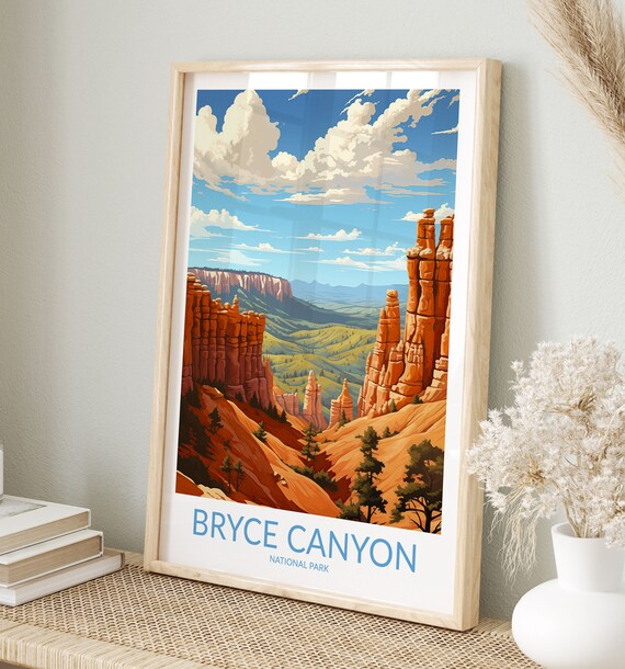 Bryce Canyon Print No 3 Bryce Canyon Poster Bryce Canyon Wall Art Bryce Canyon Art Print Bryce Canyon Artwork Travel Gift Utah